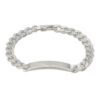 Bracciale Gucci Uomo Gucci Tag in Argento YBA774054001020 - YBA774054001020